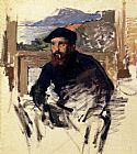 Claude Monet Canvas Paintings - Monet_Self_Portrait_In_His_Atelier